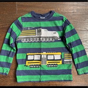 Hanna Anderson size 110 (5) striped appliqué top